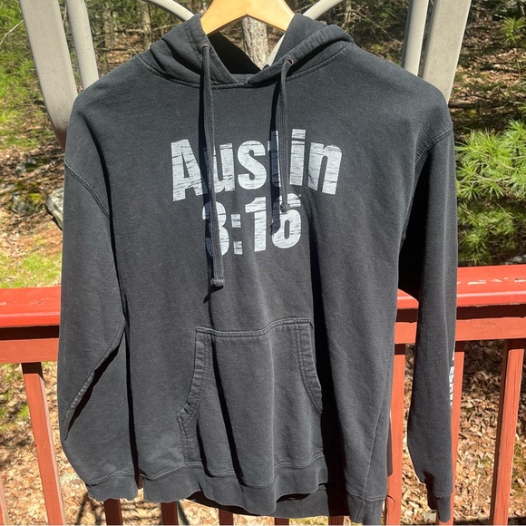 2013 WWE Hoodie Black Stone Cold Steve Austin 3:16 Red Eyes Skull Hoodie Mens L - Picture 2 of 9